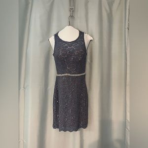 Light Blue Sparkly Homecoming Dress
